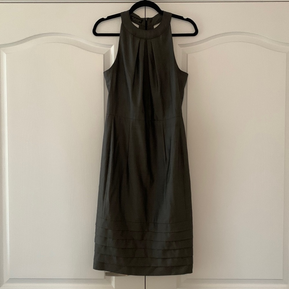 EUC Marlowe sleeveless luxury brand high neck wool silk blend dress